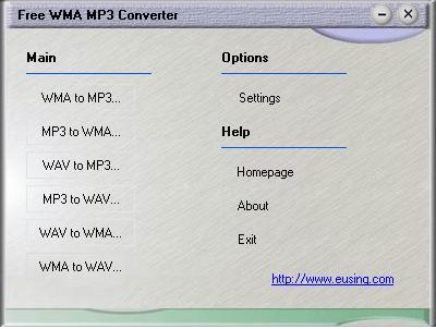 โปรแกรมแปลงไฟล์ Eusing Free WMA MP3 Converter โปรแกรมแปลงไฟล์ Eusing Free WMA MP3 Converter