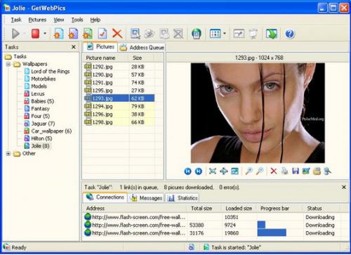 โปรแกรมดาวน์โหลดรูป GetWebPics