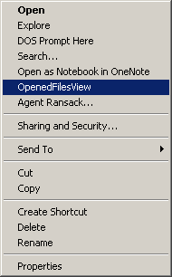 โปรแกรม OpenedFilesView