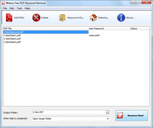 Weeny PDF Password Remover