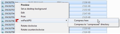 โปรแกรมย่อรูป wxPackJPG