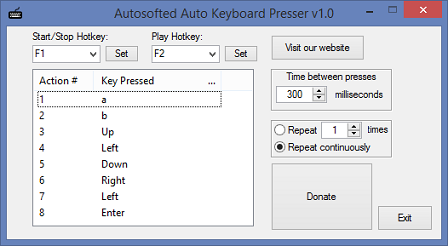 โปรแกรมออโต้คัย์บอร์ด Auto Keyboard Presser