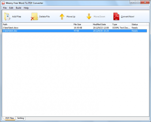 Weeny Free Word to PDF Converter Weeny Free Word to PDF Converter
