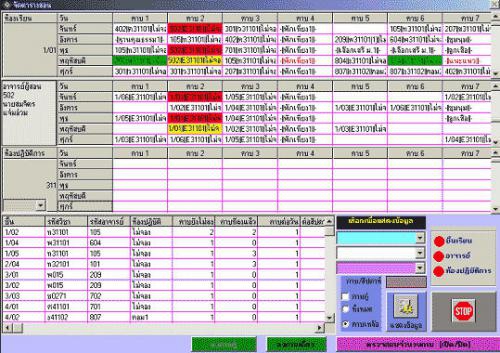 Automatic Timetable Management (โปรแกรมจัดตารางสอนอัตโนมัติ) : 