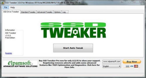 โปรแกรมปรับแต่งฮาร์ดดิสก์ SSD Tweaker โปรแกรมปรับแต่งฮาร์ดดิสก์ SSD Tweaker