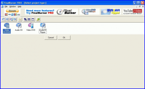 โปรแกรมไรท์แผ่น FinalBurner Free