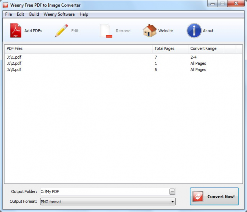 Weeny Free PDF to Image Converter