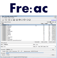 fre ac (แปลงไฟล์เสียง และ RIP แผ่นซีดีฟรี) : 