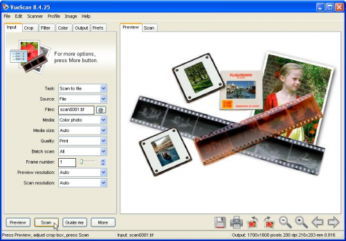 โปรแกรมสแกนรูป VueScan