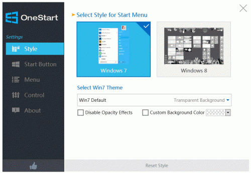 โปรแกรมสตาร์ทเมนู Anvi OneStart