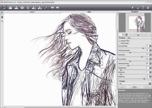 AKVIS Draw (โปรแกรม Draw เปลี่ยนรูปเป็นรูปวาด รูปสเก็ต) : 