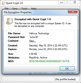 ดาวนโหลดโปรแกรม Quick Crypt