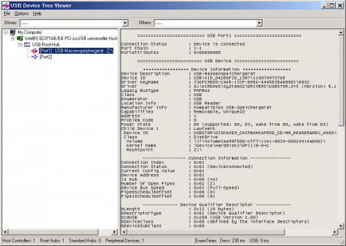 โปรแกรมดูอุปกรณ์ยูเอสบี USB Device Tree Viewer โปรแกรมดูอุปกรณ์ยูเอสบี USB Device Tree Viewer