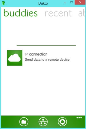 โปรแกรมรับส่งไฟล์ Dukto