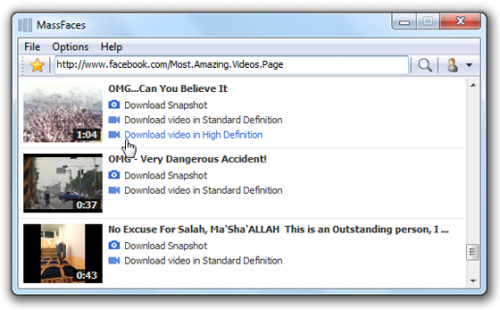 โปรแกรมดาวน์โหลด MassFace