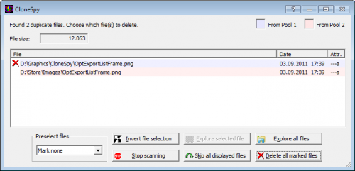 CloneSpy (โปรแกรม CloneSpy ค้นหาไฟล์ซ้ำ) : 