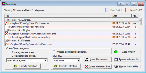 โปรแกรมหาไฟล์ซ้ำ CloneSpy