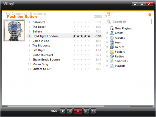 โปรแกรมฟังเพลง Winyl