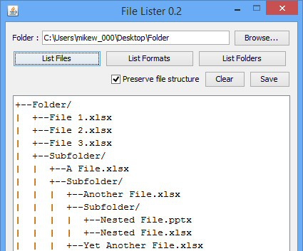 ดาวน์โหลดโปรแกรม FileLister