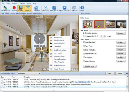 โปรแกรม WebCam Monitor