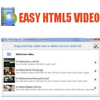 Easy HTML5 Video (แปลงไฟล์วิดีโอ เป็น HTML5) : 
