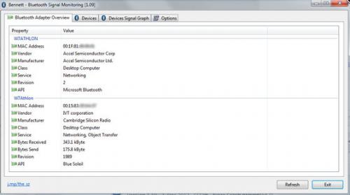 Bennett Bluetooth Monitor (โปรแกรมดูสัญญาณบลูทูธ รอบข้างฟรี) : 