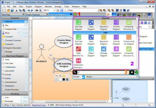 โปรแกรมวาดแผนภูมิไดอะแกรม Software Ideas Modeler Standard