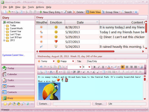 โปรแกรมจัดการข้อมูลส่วนตัว EfficientPIM โปรแกรมจัดการข้อมูลส่วนตัว EfficientPIM