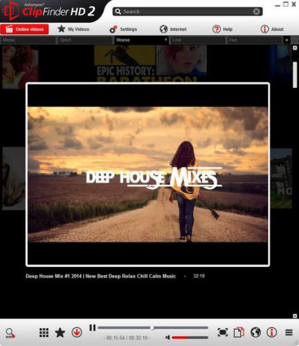 โปรแกรมดาวน์โหลดคลิป Ashampoo ClipFinder HD โปรแกรมดาวน์โหลดคลิป Ashampoo ClipFinder HD