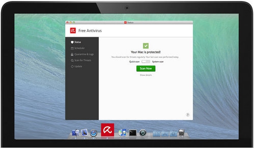 โปรแกรมสแกนไวรัสแมค Avira Free Antivirus for Mac โปรแกรมสแกนไวรัสแมค Avira Free Antivirus for Mac