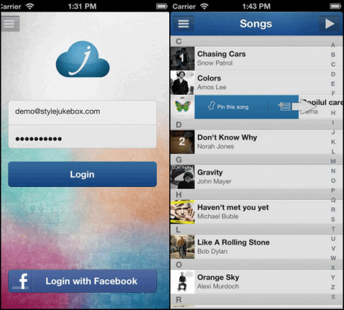 Style Jukebox (โปรแกรม Style Jukebox การฟังเพลง บนคลาวด์) : 