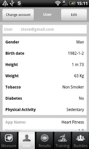 App วัดชีพจร Heart Fitness