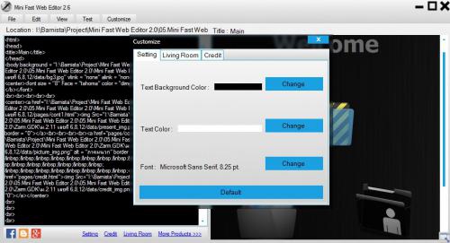 โปรแกรมเขียนเว็บ Mini Fast Web Editor โปรแกรมเขียนเว็บ Mini Fast Web Editor