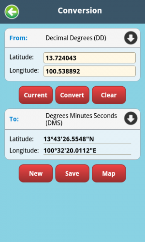 App แผนที่ Coordinates Conversion App แผนที่ Coordinates Conversion