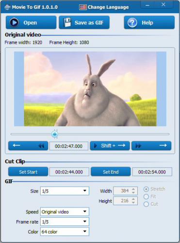 โปรแกรม Movie to Gif