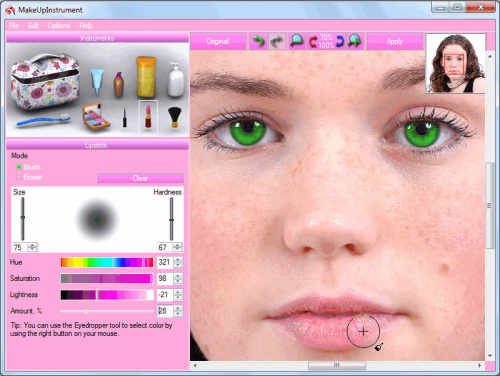 โปรแกรมแต่งรูป MakeUp Instrument