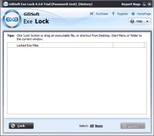 โปรแกรมล็อกไฟล์ GiliSoft Exe Lock โปรแกรมล็อกไฟล์ GiliSoft Exe Lock