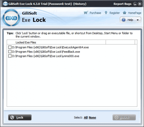 โปรแกรมซ่อนไฟล์ GiliSoft Exe Lock โปรแกรมซ่อนไฟล์ GiliSoft Exe Lock
