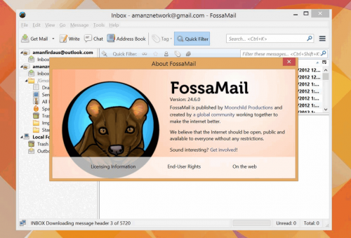โปรแกรมรับ-ส่งอีเมล FossaMail โปรแกรมรับ-ส่งอีเมล FossaMail