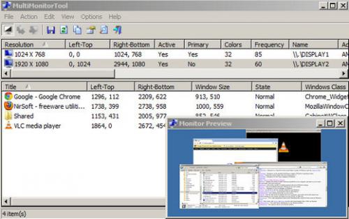 โปรแกรมจัดการหน้าจอ MultiMonitorTool