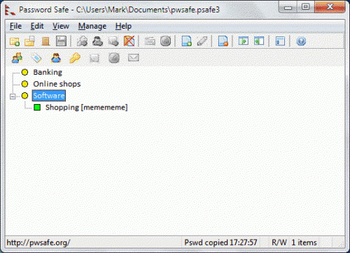 โปรแกรม Password Safe