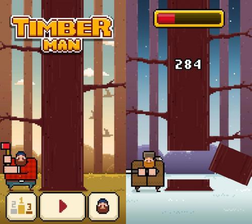 เกมส์ตัดต้นไม้ Timberman