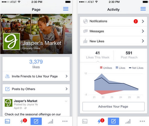 App จัดการเพจเฟสบุ๊ค Facebook Pages Manager