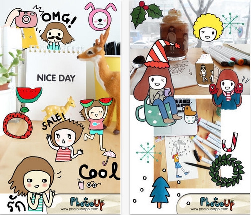 App แต่งรูปสติ๊กเกอร์ NgiNgi Stamp by PhotoUp