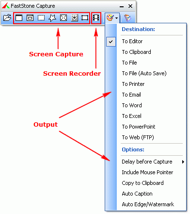 โปรแกรมจับภาพหน้าจอ FastStone Capture โปรแกรมจับภาพหน้าจอ FastStone Capture