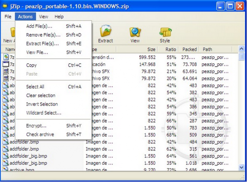 โปรแกรมบีบอัดไฟล์ jZip โปรแกรมบีบอัดไฟล์ jZip