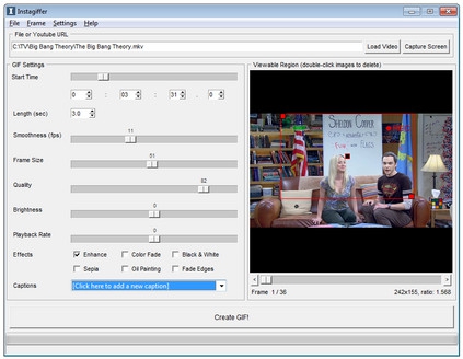 โปรแกรมแปลงไฟล์ Instagiffer