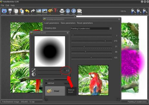 โปรแกรมทำภาพวาด FotoSketcher