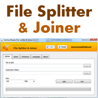 File Splitter and Joiner (โปรแกรมรวมไฟล์ แยกไฟล์ ตรวจสอบไฟล์ ใช้ฟรี) : 