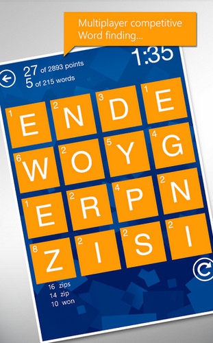 เกมส์ฝึกภาษาอังกฤษ Wordament เกมส์ฝึกภาษาอังกฤษ Wordament